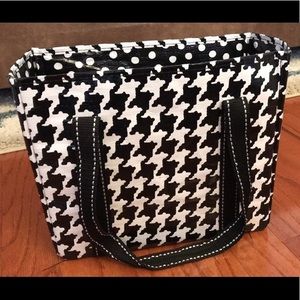 Houndstooth print bag